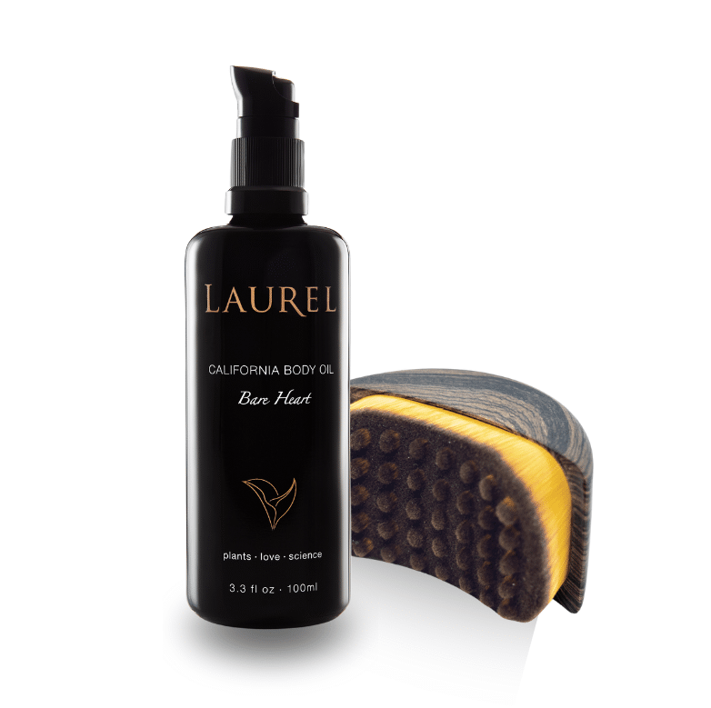 Laurel Skin California Body Oil and The Lymphatic Brush from Cecily Braden come together in this limited edition set to encourage whole body lymph movement, vibrancy and total body immune system health.