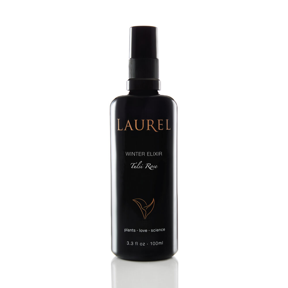 Winter Elixir Tulsi Rose is a replenishing, restorative seasonal hydrating elixir from Laurel Skin
